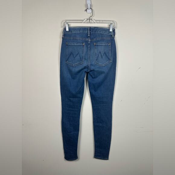 Mother Jeans The Patch XYZ Looker Exposed Zip Wild Game Blue Womens 26 - Picture 2 of 6